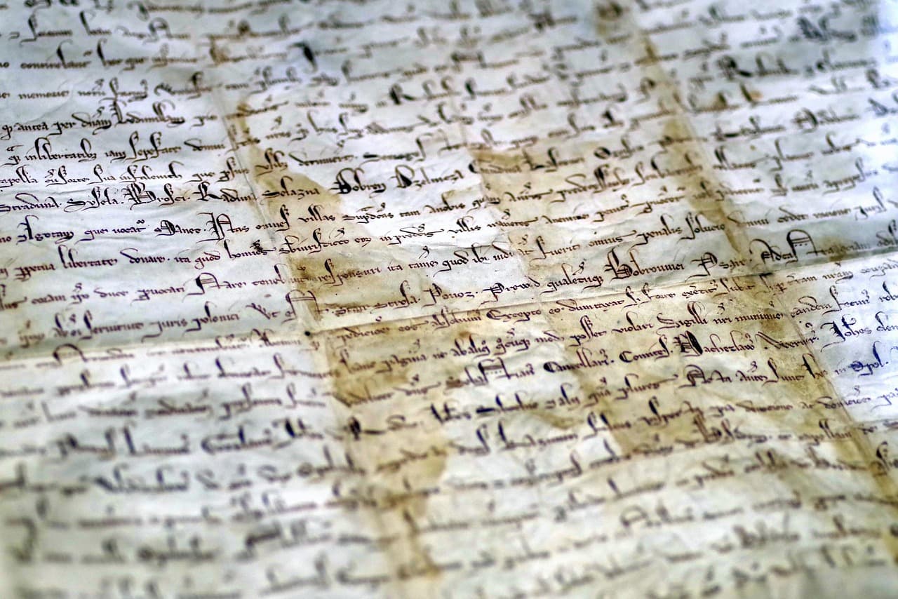 land plot with documents