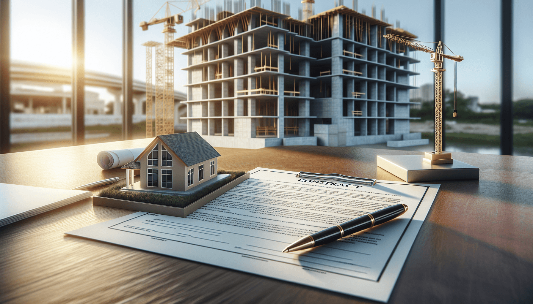 signing construction contract